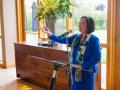 President Judy K. Sakaki presents honorary alumni