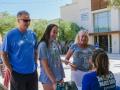 An SSU student checks in with her family 