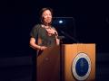 President Sakaki speaks at the Women in Conversation Event in Weill Hall