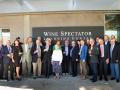 From left, SSU President Judy K. Sakaki, Rep. Mike Thompson, D-St. Helena, WBI Executive Director Ray Johnson and other members of the Wine Business Institute board and key donors pose for a photo outside the new Wine Spectator Learning Center on May 29