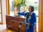 President Judy K. Sakaki presents honorary alumni