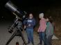 volunteer with telescope