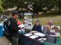 Student learning about new opportunities at tabling event//  Photo by Francisco Carbajal